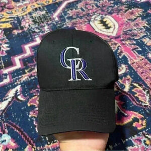Colorado Rockies Blockhead American Needle Adjustable Hat Cap Vintage 90s MLB‎